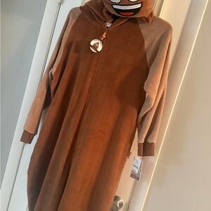 Brown Hooded Onesie Costume